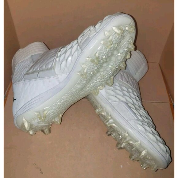 NIKE AIR JORDAN FORCE SAVAGE ELITE 2 FOOTBALL CLEATS WHITE MEN\'S SIZE 16 NEW